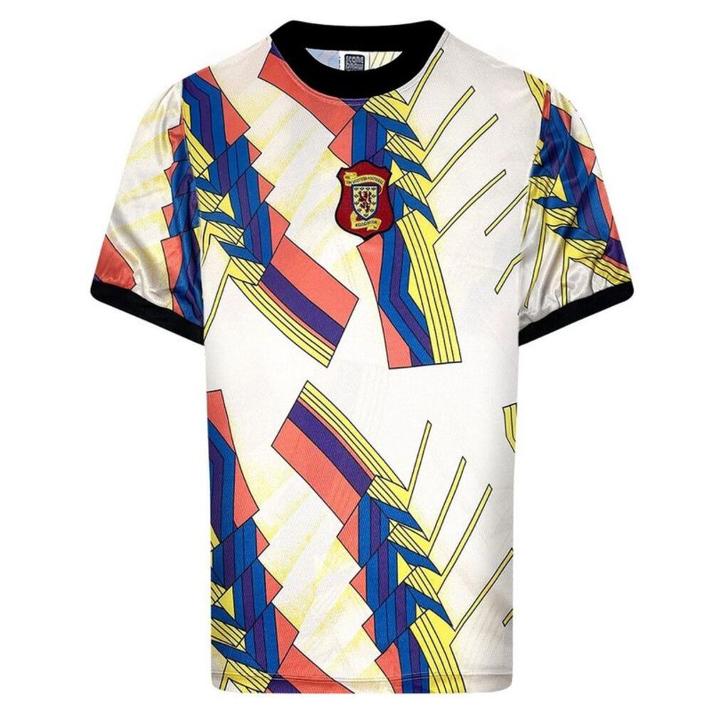 Score Draw Unisex Adult 1994 Scotland Goalkeeper Kit / White/Blue